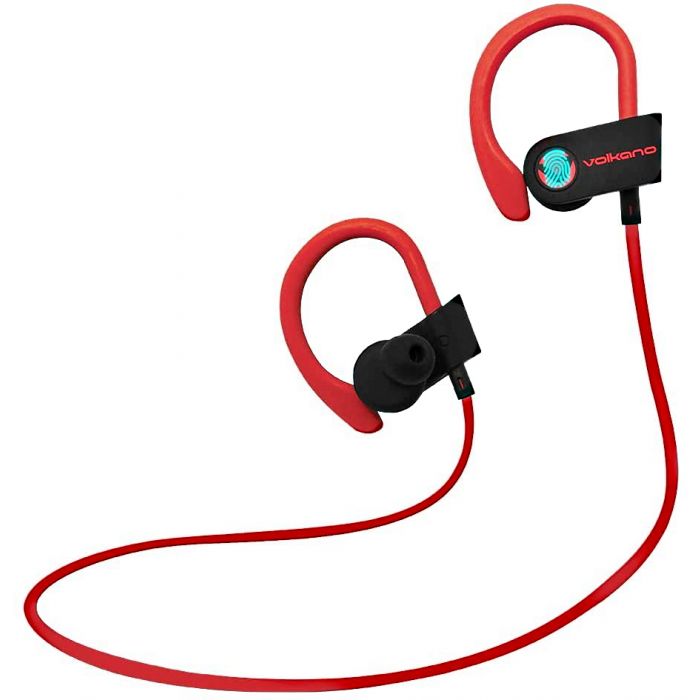 Volkano Race Series Bluetooth Sport Ear Hook Earphones Black Red